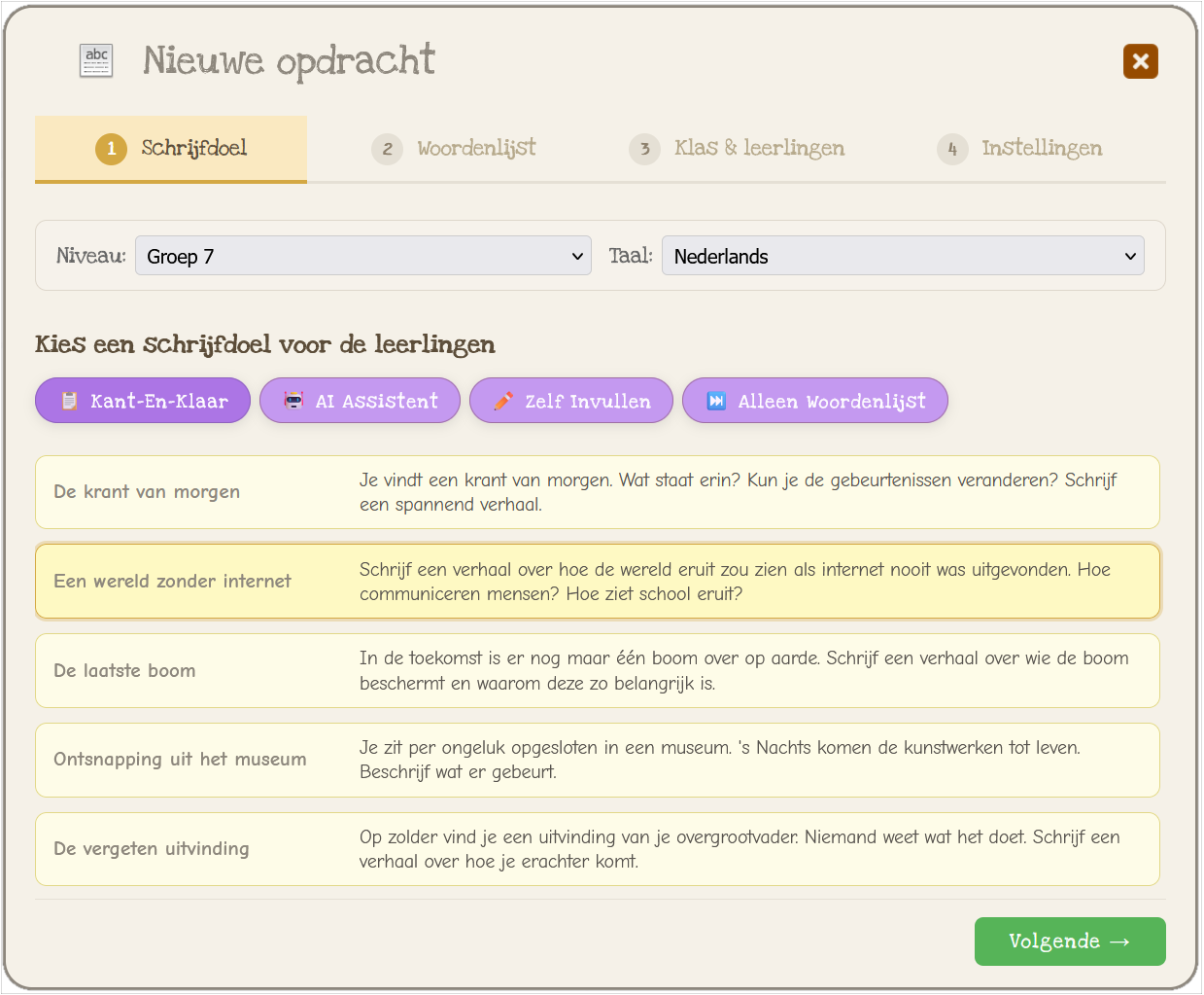 Opdracht maken met AI